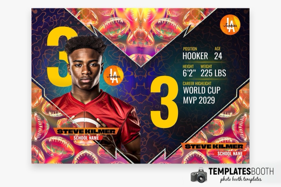 American Football Trading Card Photo Booth