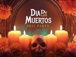 Dia De Los Muertos Fotobox-Vorlage