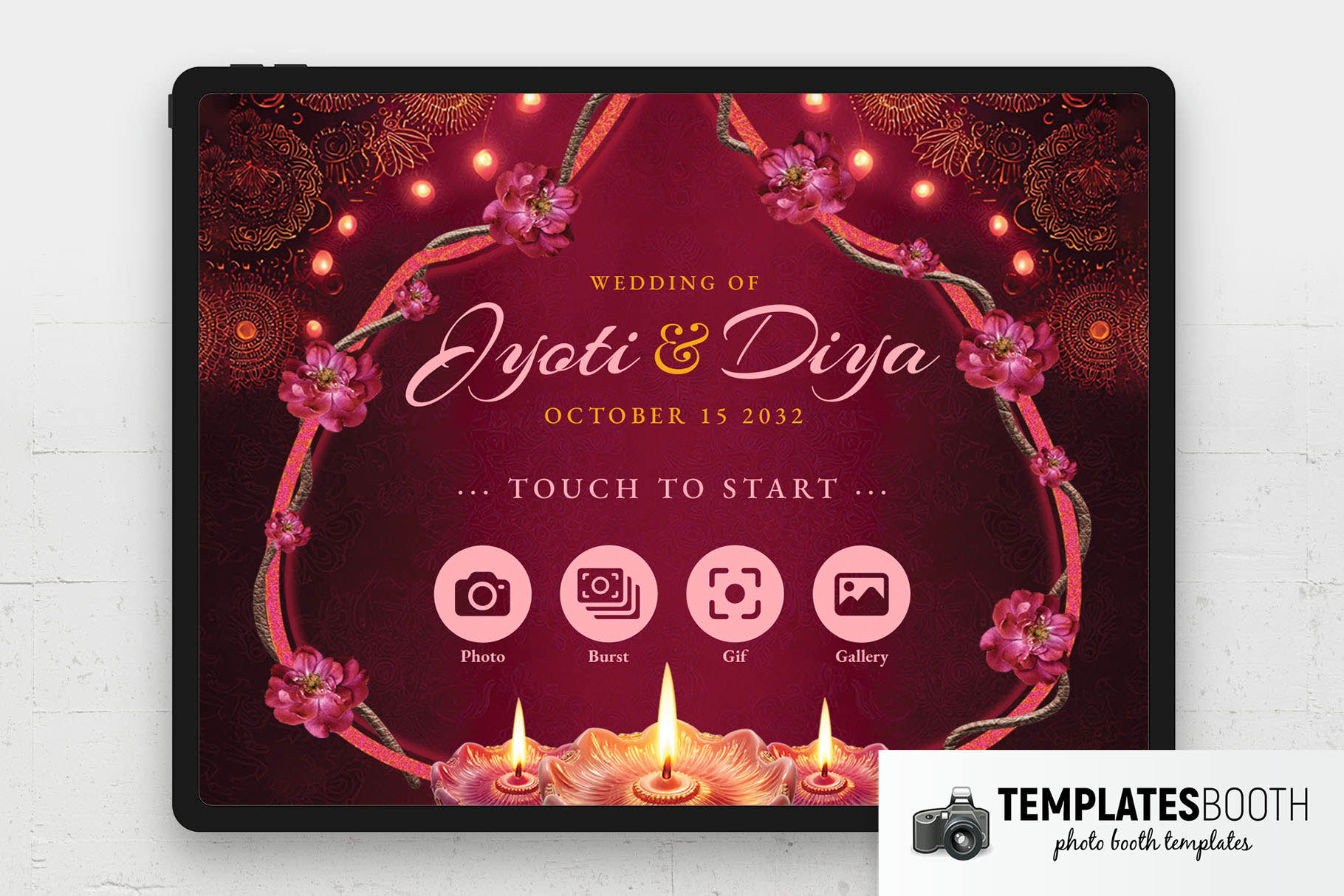 Diwali Photo Booth Welcome Screen