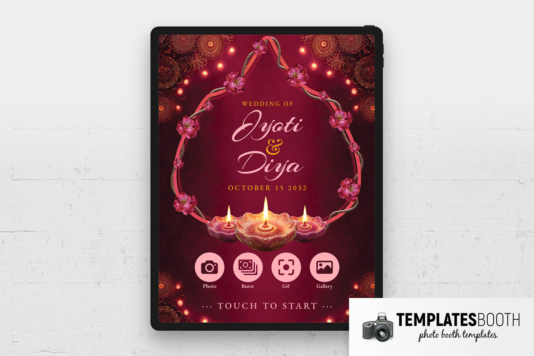 Diwali Photo Booth Welcome Screen