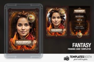 Modèle de photomaton pour cartes à collectionner fantastiques