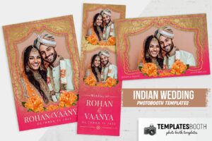 Floral Indian Wedding Photo Booth Template