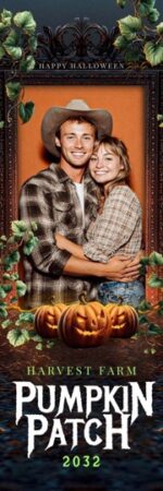 Modèle Halloween Pumpkin Patch pour photobooth – Bande photo 2x6