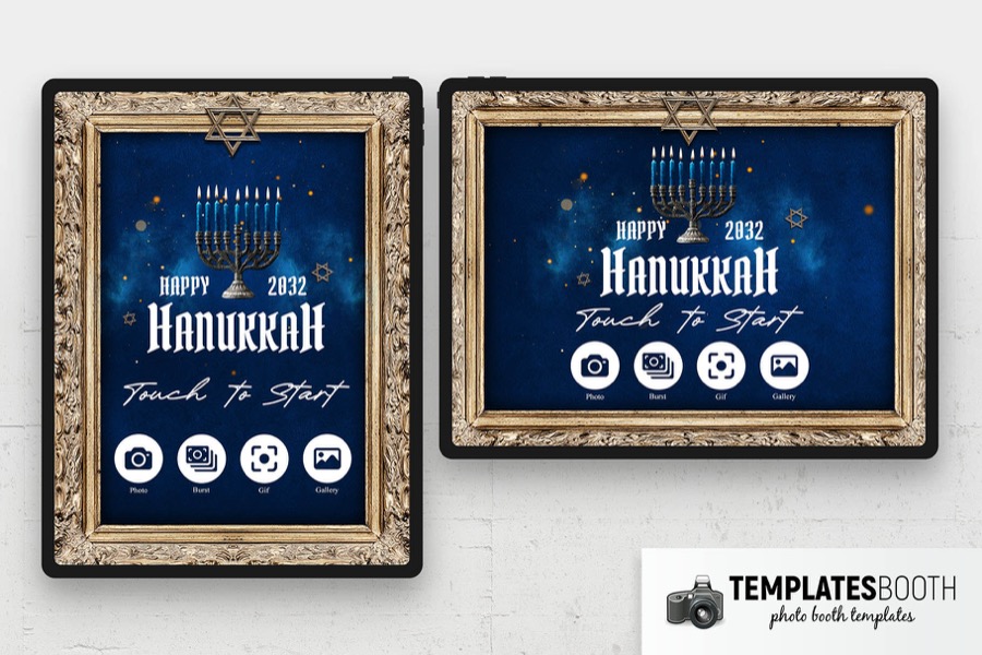 Hanukkah Photo Booth Welcome Screen