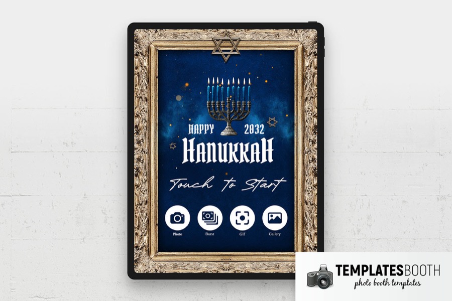 Hanukkah Photo Booth Welcome Screen