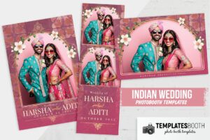 Pink Indian Wedding Photo Booth Template