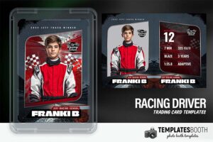 Racing Car Driver Trading Card Photo Booth
