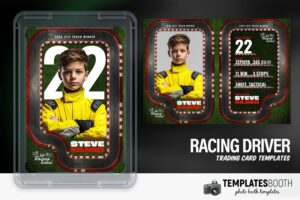 Racing Track Trading Card Photo Booth