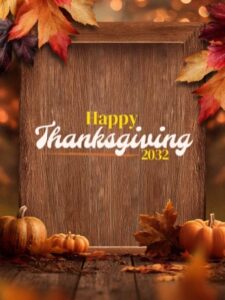 Modèle de cadre Thanksgiving pour photobooth