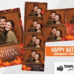 Modèle d’automne pour photobooth