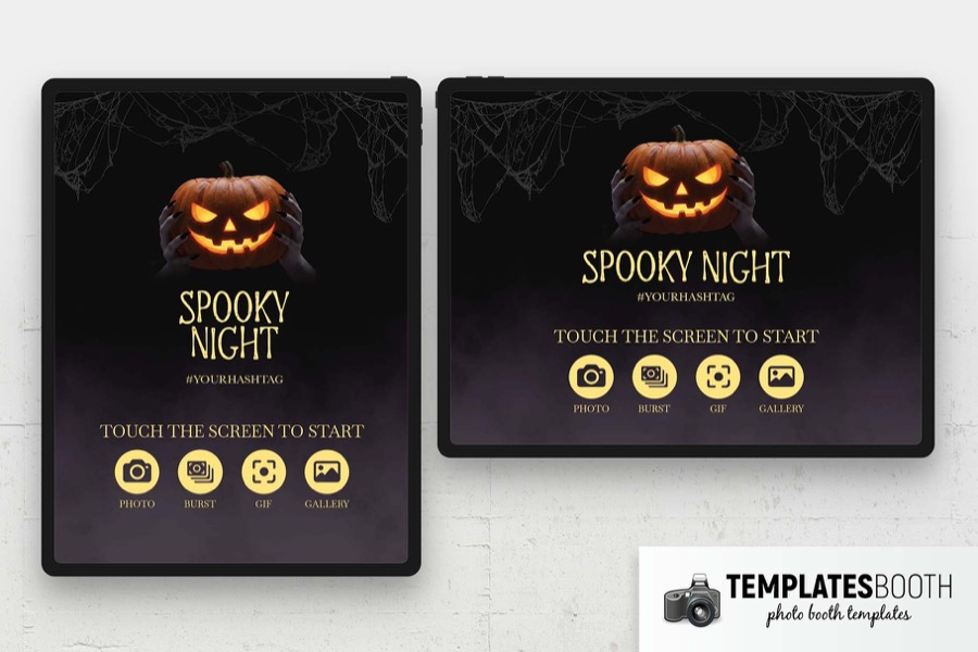 Halloween Spooky Night Photo Booth Welcome Screen