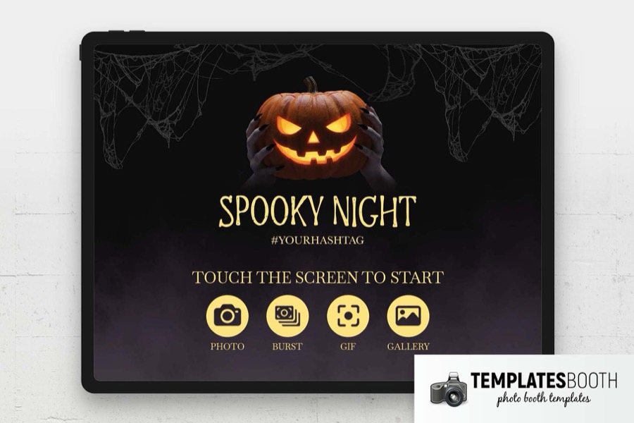 Halloween Spooky Night Photo Booth Welcome Screen