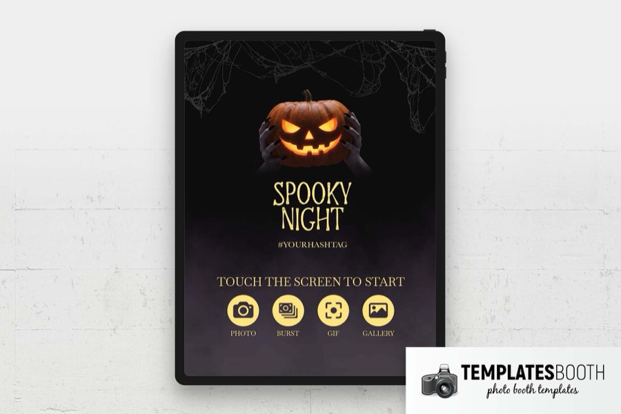 Halloween Spooky Night Photo Booth Welcome Screen