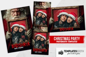 Bad Santa Christmas Photo Booth Template