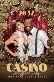 Casino Chips Photo Booth Template – 4x6 Postcard (Portrait)