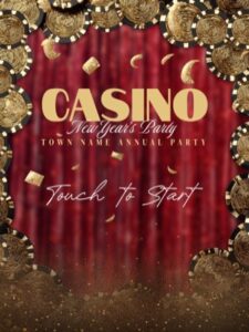 Casino Chips Photo Booth Template – Welcome Screens