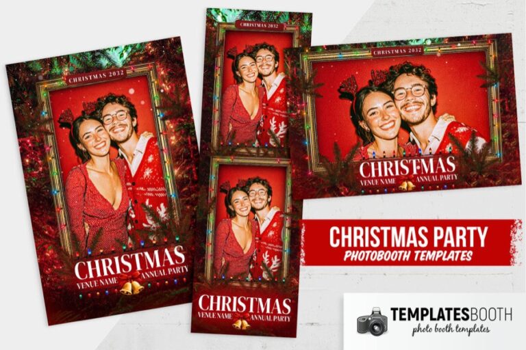 Christmas Frame Photo Booth Template