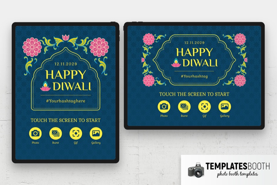 Diwali Festival Photo Booth Welcome Screen