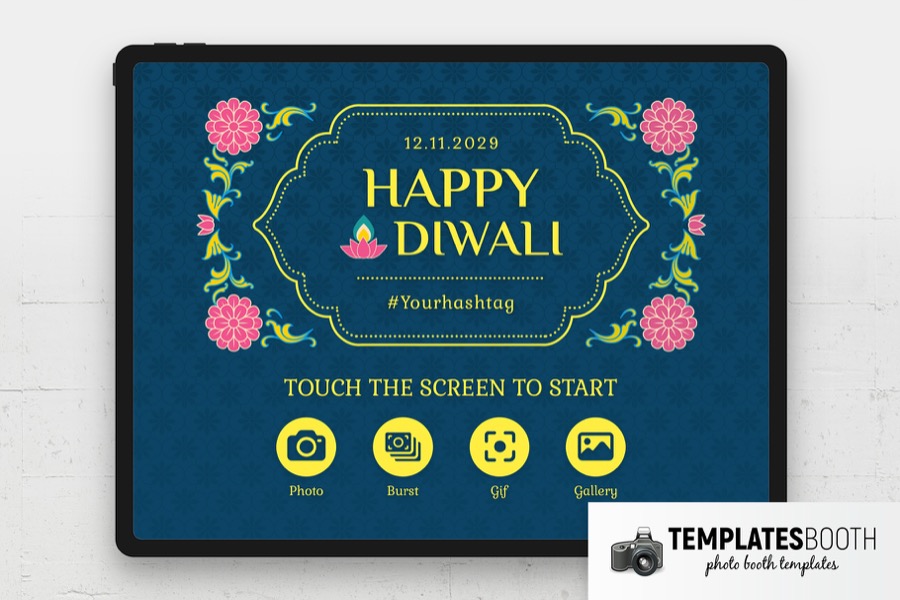 Diwali Festival Photo Booth Welcome Screen