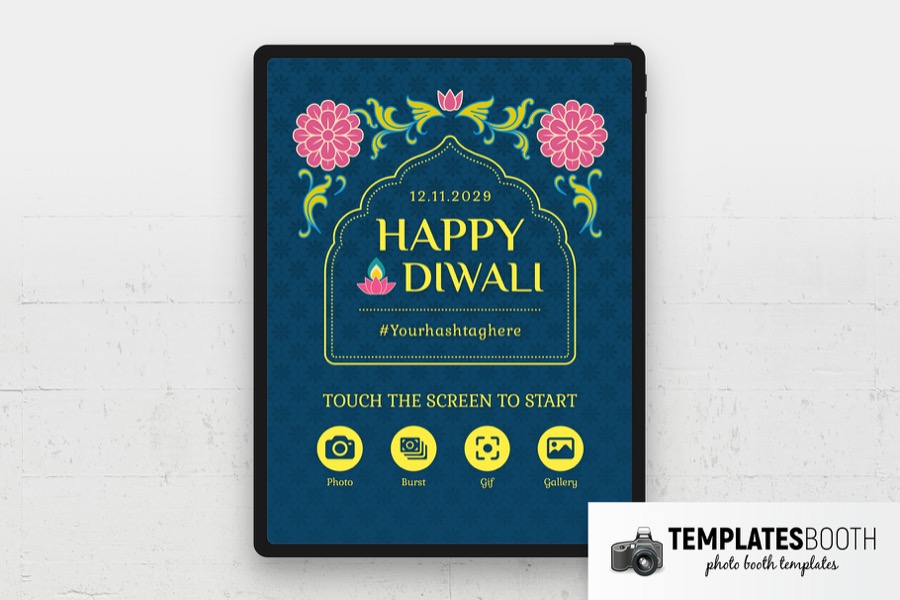 Diwali Festival Photo Booth Welcome Screen