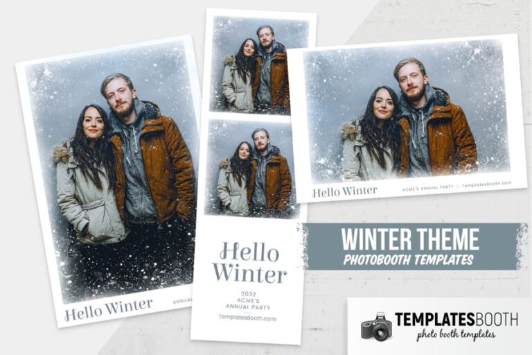 Free Winter Photo Booth Template