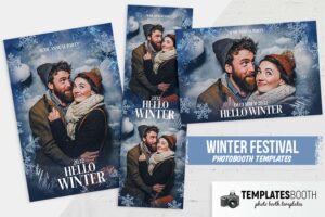 Frosty Winter Photo Booth Template