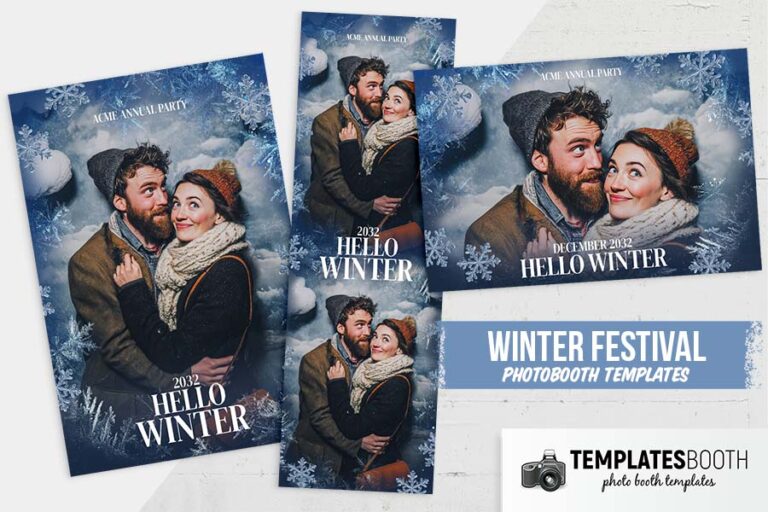 Frosty Winter Photo Booth Template