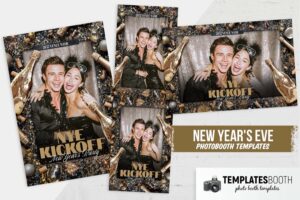 Gold Bottle NYE Photo Booth Template