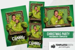 Grumpy Green Christmas Photo Booth Template