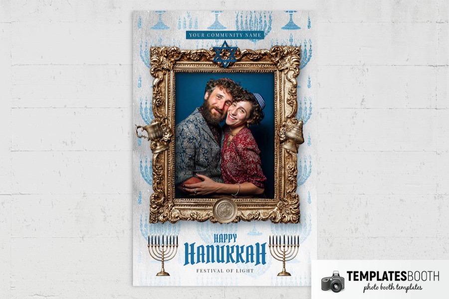 Hanukkah Photo Booth Template