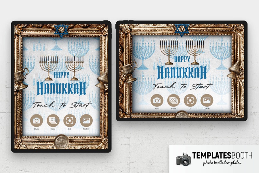 Hanukkah Photo Booth Welcome Screen Template