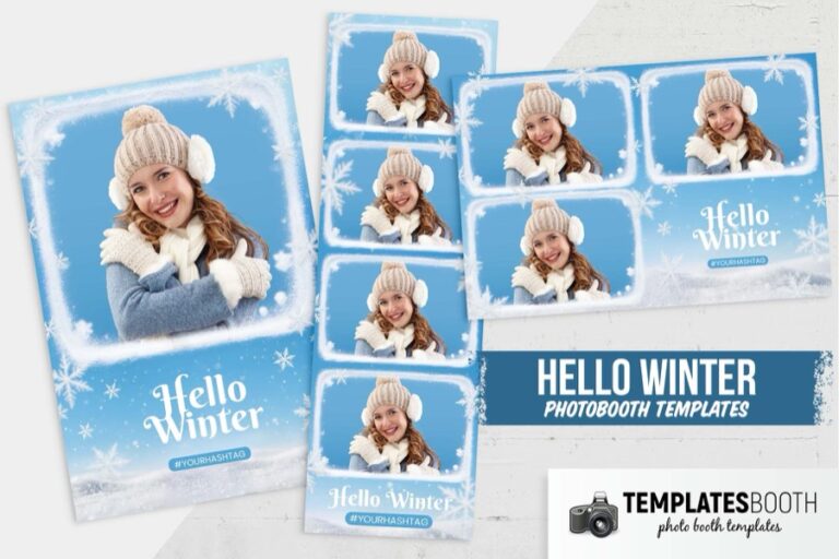 Hello Winter Photo Booth Template