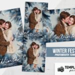 Winter Trees Photo Booth Template