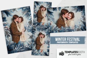 Winter Trees Photo Booth Template