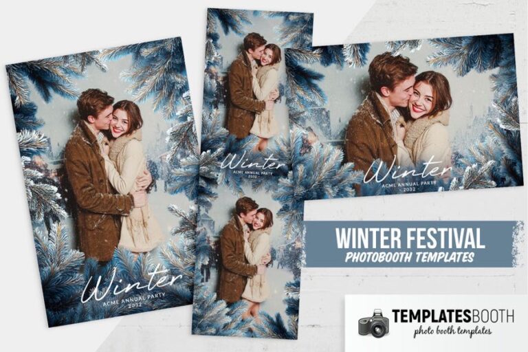 Winter Trees Photo Booth Template