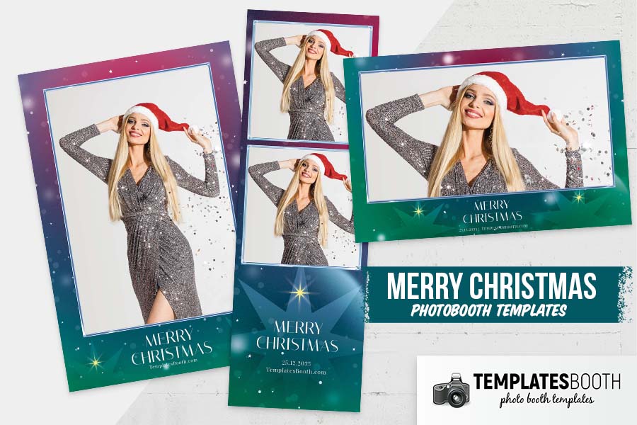 Abstract Christmas Party Photo Booth Template