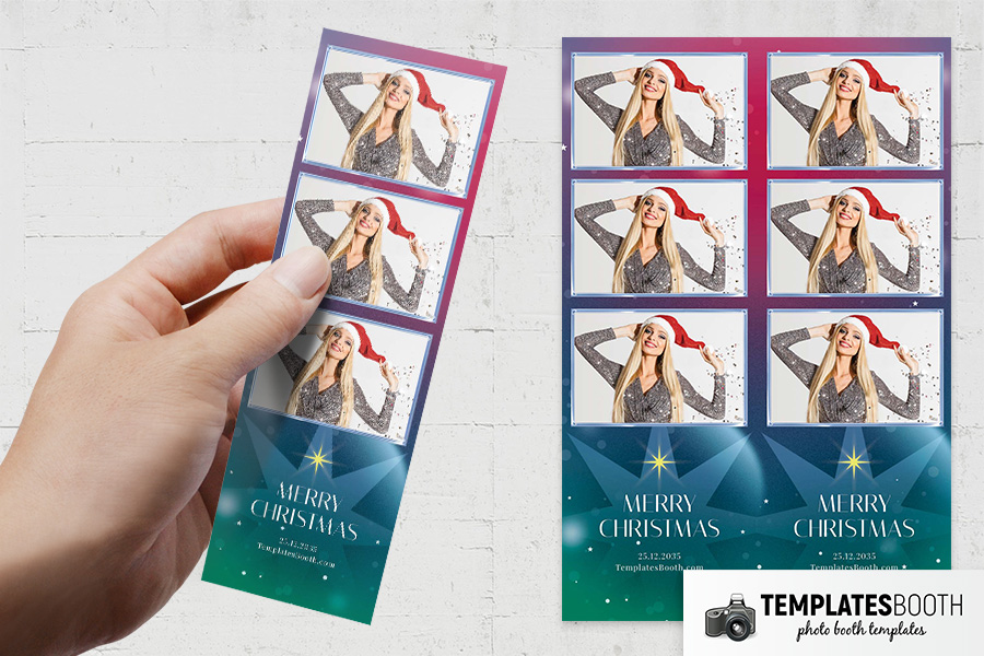 Abstract Christmas Party Photo Booth Template
