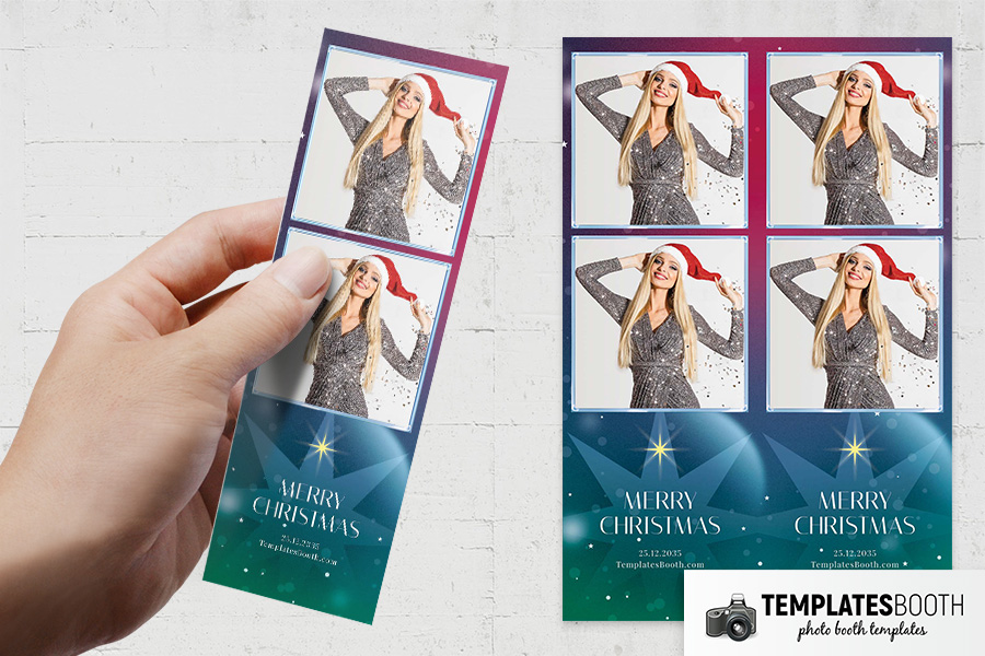 Abstract Christmas Party Photo Booth Template