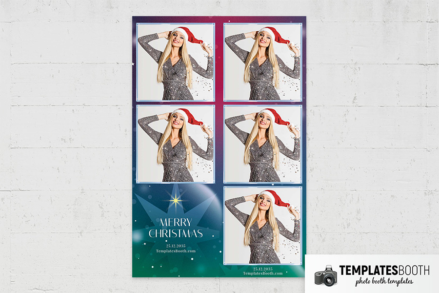Abstract Christmas Party Photo Booth Template