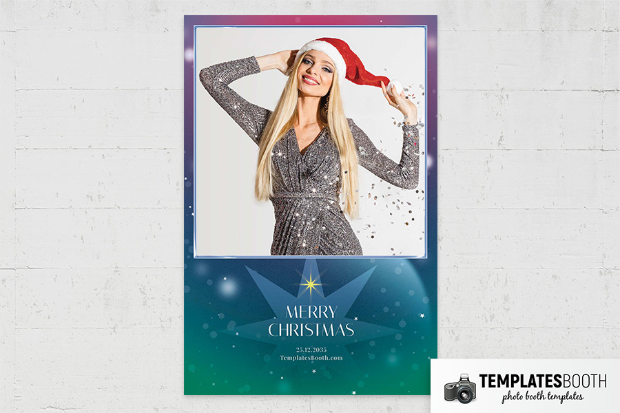 Abstract Christmas Party Photo Booth Template