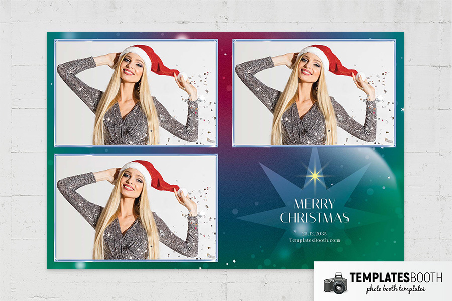 Abstract Christmas Party Photo Booth Template
