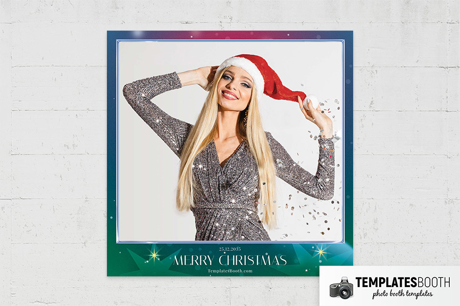 Abstract Christmas Party Photo Booth Template