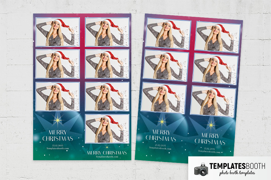 Abstract Christmas Party Photo Booth Template
