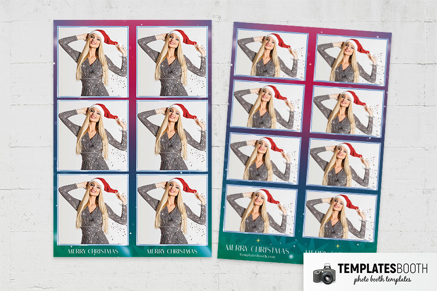 Abstract Christmas Party Photo Booth Template