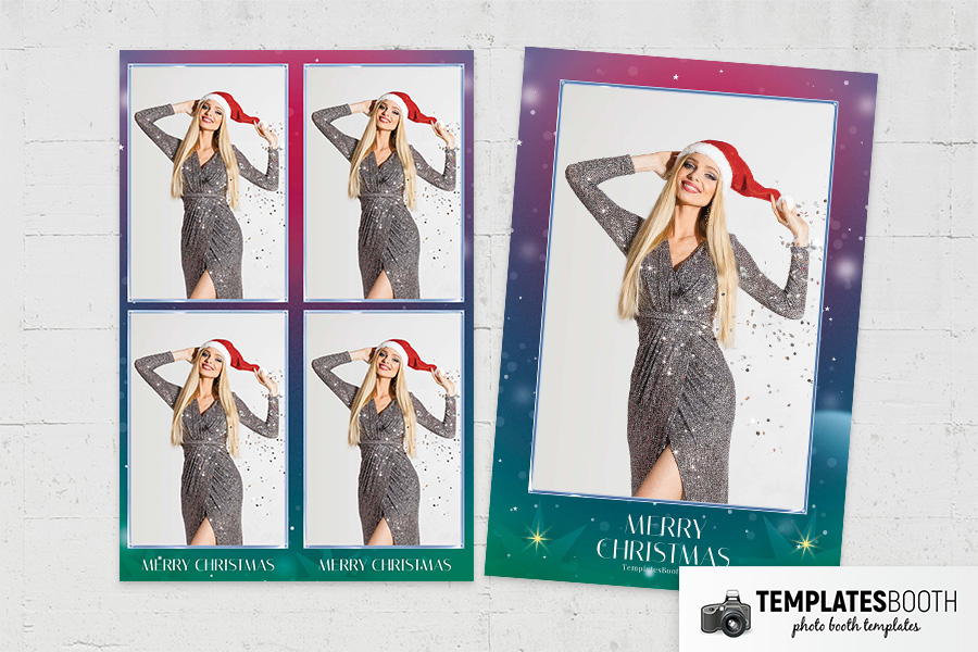 Abstract Christmas Party Photo Booth Template
