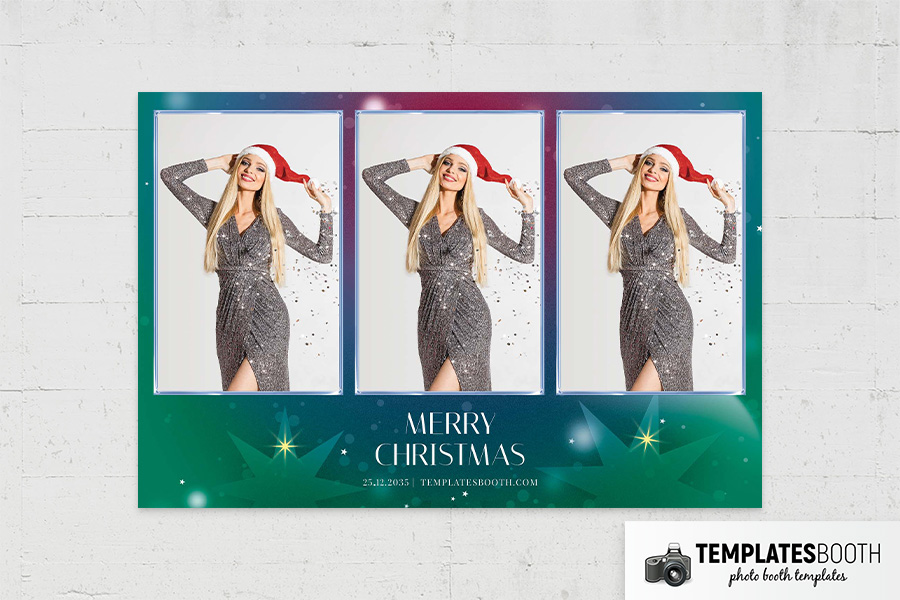 Abstract Christmas Party Photo Booth Template