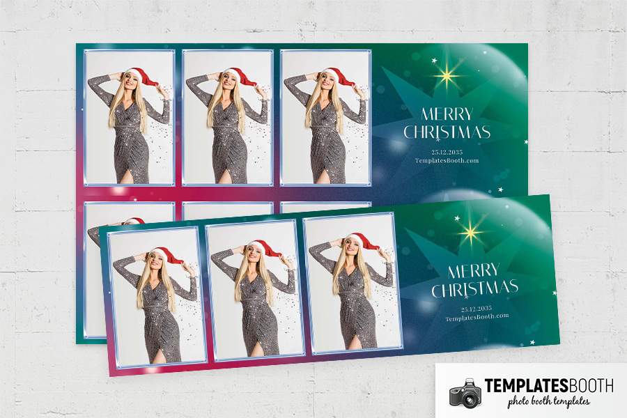 Abstract Christmas Party Photo Booth Template