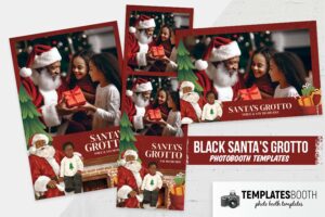 Black Santa's Grotto Photo Booth Template