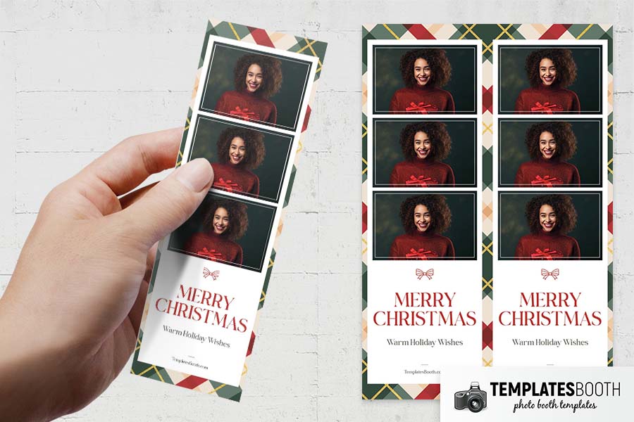 Christmas Plaid Photo Booth Template