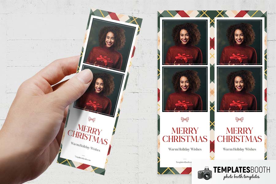 Christmas Plaid Photo Booth Template